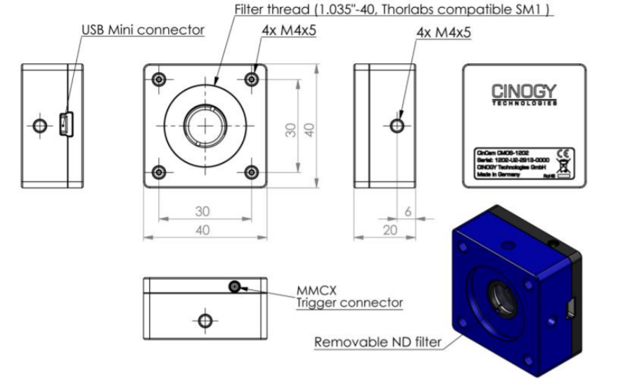 CinCam CMOS - Technical data
